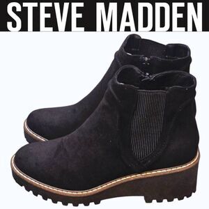Steve Madden New York Hunny Ankle Boots- Black
